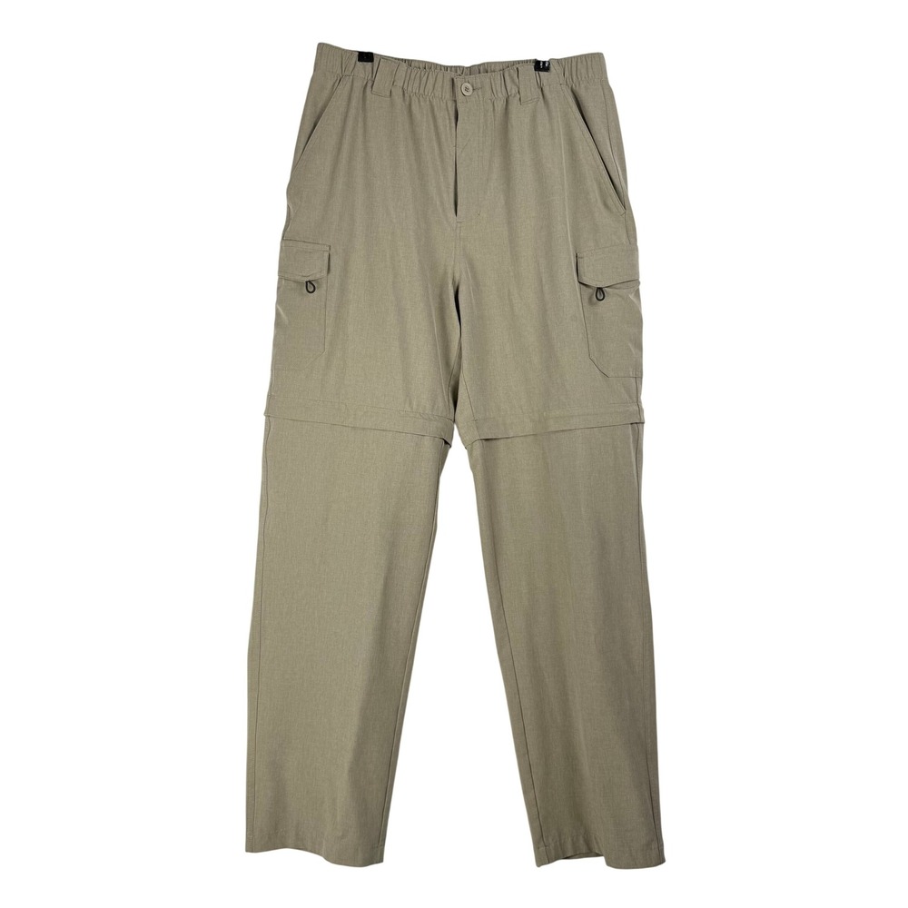 Reel Legends Convertible Cargo Pants Mens M‎ 32x31 Khaki Gorpcore Hiking Utility